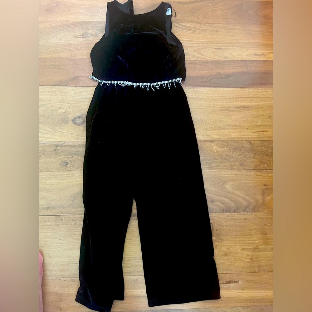 Worn once Zara girls velour jumpsuit